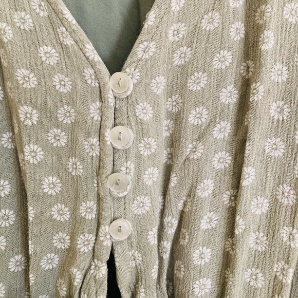 Women’s Abercrombie & Fitch Olive Green Floral Mini Dress - Picture 5 of 8